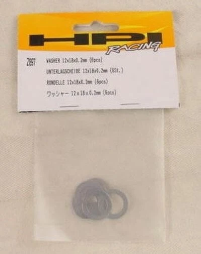 HPI Savage .21 Washer 12x18x0.2mm (6) HPIZ897 - Image 1 of 1