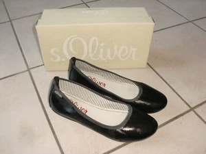 WIE NEU ♥ BALLERINAS ♥ 39 ♥ s.Oliver ♥ SCHLÜPFSCHUHE ♥ in schwarz ♥ in OVP - Bild 1 von 7