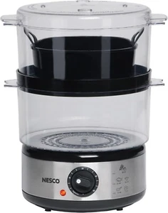 Nesco ST-25F, Food Steamer, 5 quart, 400 watts, Black/Clear - Picture 1 of 1