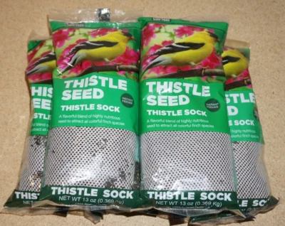 (Juego de 5) Alimentador de calcetines de cardo Nyjer, alimentador de calcetines de pinzón de 13 oz Foto 1 de 4