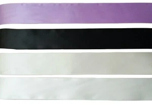 3Meter X black lilac ivory double sided satin ribbon sash wrap ribbon 5cm width - Picture 1 of 5