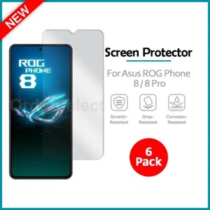 6-Pack LCD Ultra Clear HD Screen Protector for Phone Asus ROG Phone 8 / 8 Pro - Picture 1 of 4