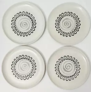 4 Rare Vintage METLOX POPPYTRAIL Aztec Atomic MCM Dinner Plates 10.25" USA CA - Picture 1 of 11