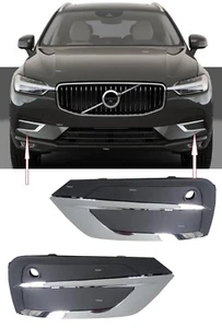PAR DE REJILLAS DE PARACHOQUES INFERIORES DELANTERAS IZQUIERDA+DERECHA + MOLDURA CROMADA PARA VOLVO XC60 2017- - Imagen 1 de 12
