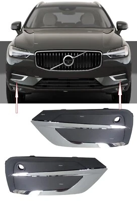 PAR DE REJILLAS DE PARACHOQUES INFERIORES DELANTERAS IZQUIERDA+DERECHA + MOLDURA CROMADA PARA VOLVO XC60 2017- Foto 1 de 4