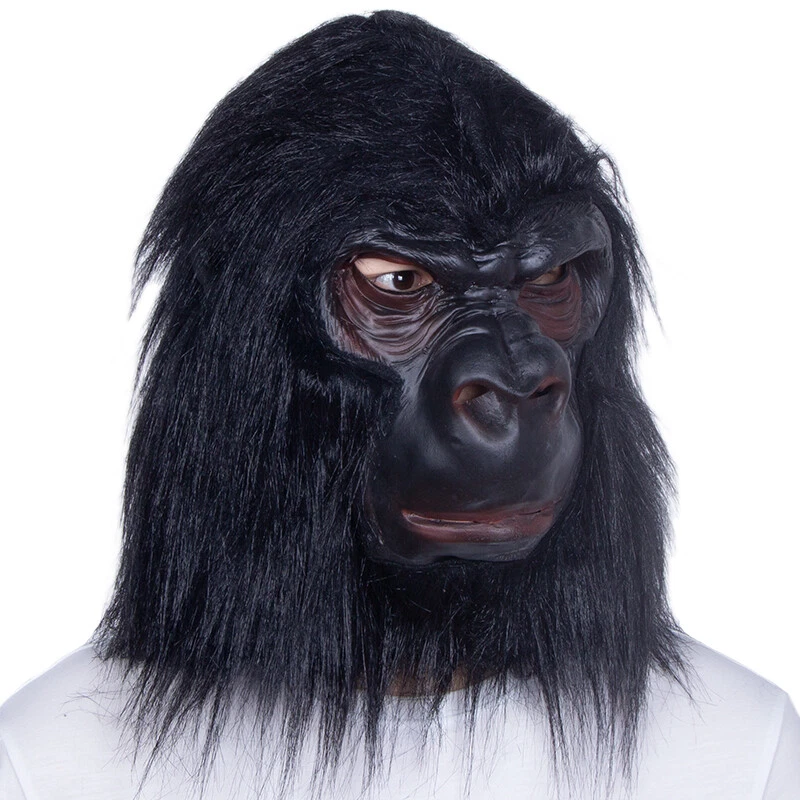Gorilla Halloween Mask for adult costume party Realistic Ape Monkey Mask - Image 1 of 4