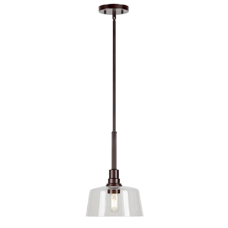Forte Lighting Acopa 1 Light Mini Pendant, Antique Bronze/Clear - 2735-01-32 - Image 1 of 1