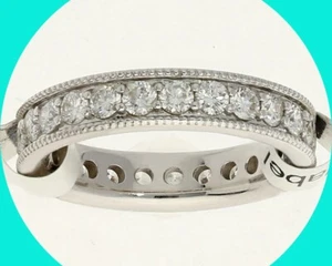 New! Diamond Eternity Band Ring 1.33CT F-G Color 14K WG 4.2MM Size 5.75 - Picture 1 of 9