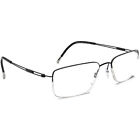 Silhouette Eyeglasses 5278 50 6055 Titan Black Half Rim Frame Austria 53[]18 140