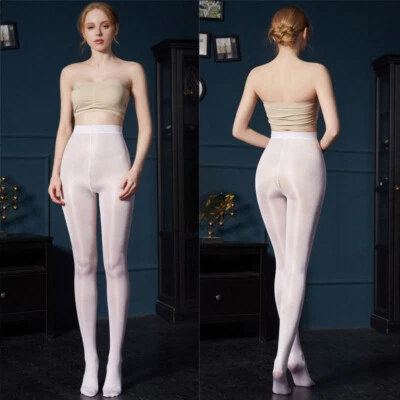 Meia-calça modeladora 70d 220 lb plus size óleo brilhante meia-calça dança ioga - Imagem 1 de 4