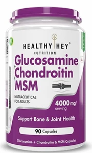 HealthyHey Nutrition | Glucosamina condroitina y MSM, para articulaciones y huesos de cartílago - Imagen 1 de 26
