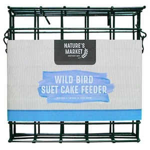 Wild Bird Suet Block Cake Holder Green Outdoor Hanging Garden Feeder - Picture 1 of 2