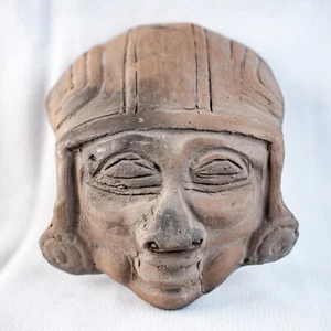 Pre-Maya antike indigene geschlossene Augen Tula Hidalgo Felsschnitzerei - Bild 1 von 11