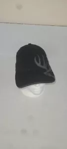 Primos Fitted Hat Cap Adult Sample All Black w Deer Highlight - Picture 1 of 6