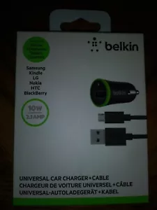 Belkin Universal Car Charger & Cable 10w/2.1 amp - Picture 1 of 4