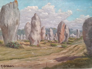 HSP sign Michel Hernandez Carnac Menhir Dolmen Bretagne Morbihan - Imagen 1 de 7