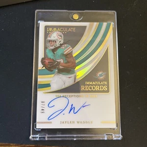 2021 Panini Immaculate Records Jaylen Waddle autograph (#7/49) - Picture 1 of 3