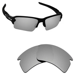 Hawkry SaltWater Proof Silver Titanium Replacement Lenses for-Oakley Flak 2.0 XL - Picture 1 of 3