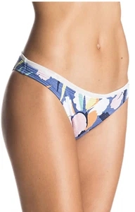 Roxy Damen-Bikiniunterteil neu mit Etikett Noosa Blumenmuster Surfer blau multi medium - Bild 1 von 2