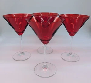 Marquis by Waterford Red Martini Gläser Kristall Red Jewels Weihnachten Germany  - Bild 1 von 5
