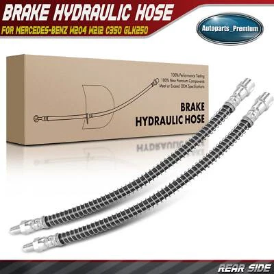 Manguera hidráulica de freno trasero derecho y derecho 2 piezas para Mercedes-Benz W204 W212 C350 GLK250 Foto 1 de 4