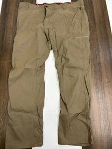 Wrangler Mens 44W Brown Chino Pants Zip Pocket - Picture 1 of 10