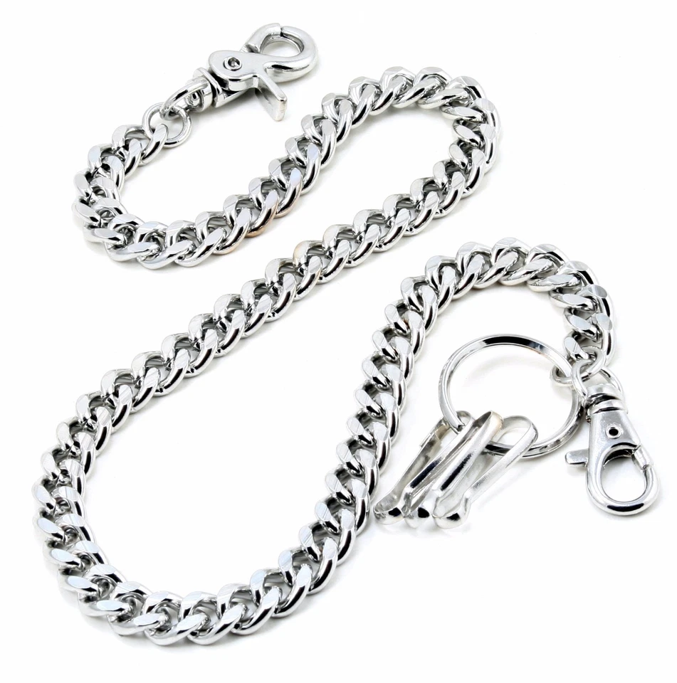 Doublek Basic Biker Trucker Keychain Key Jean Wallet Chain 23" Silver Cs151