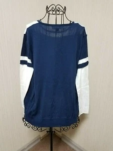 My Tribe dunkelblau Langarm Seidenmischung leichter Pullover Damen Medium - Bild 1 von 6