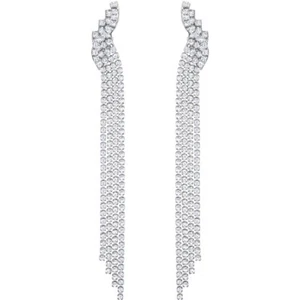 Swarovski Fit Clip Earrings, White , Ruthenium plating 5409450 - Bild 1 von 5
