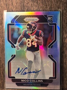 2021 Prizm Nico Collins #360 Prizm Silver Auto Texans Rookie RC SP - Picture 1 of 2