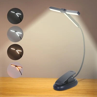 Tri-Head Clip-On Reading Light  51 LED Rechargeable Book Light, - image 1 of 4