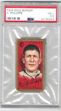 1911 T205 Gold Border DEACON PHILLIPPE Psa 3.5 Pittsburgh Pirates  Hassan Back
