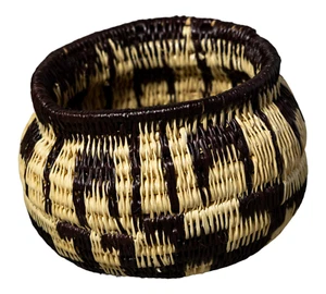 Cesta vintage de selva tropical blanca y negra - Imagen 1 de 9