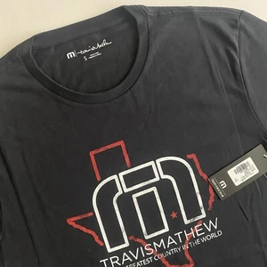 Travis Mathew Bucking Bull Tee Men Small Pima Cotton Golf Texas Western T-Shirt - Picture 1 of 9
