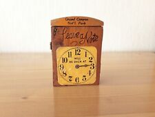 Vintage 1950s/60s Wooden Leave A Note Box With A Will Be Back Clock Face