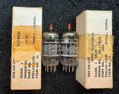 2 tubos de audio punta roja GE JG 5814 WA emparejados nuevos en caja Foto 1 de 4