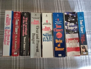 Lot 8 Tom Clancy 1 HC & 7 PB Book All Jack Ryan Series - Imagen 1 de 16