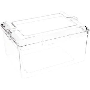 Contenedor rectangular transparente Pioneer Plastics, 7,4375" de ancho x 5,3125" de profundidad x 3,75" de alto - Imagen 1 de 4
