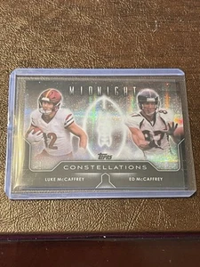 2024 Topps Midnight Constellations Luke McCaffrey/Ed McCaffrey Moonbeam #C-23 SP - Imagen 1 de 2