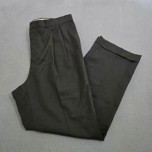 Lauren Ralph Lauren Men 34X30 Total Comfort Pleated Cuffed Black Dress Pants - Picture 1 of 10