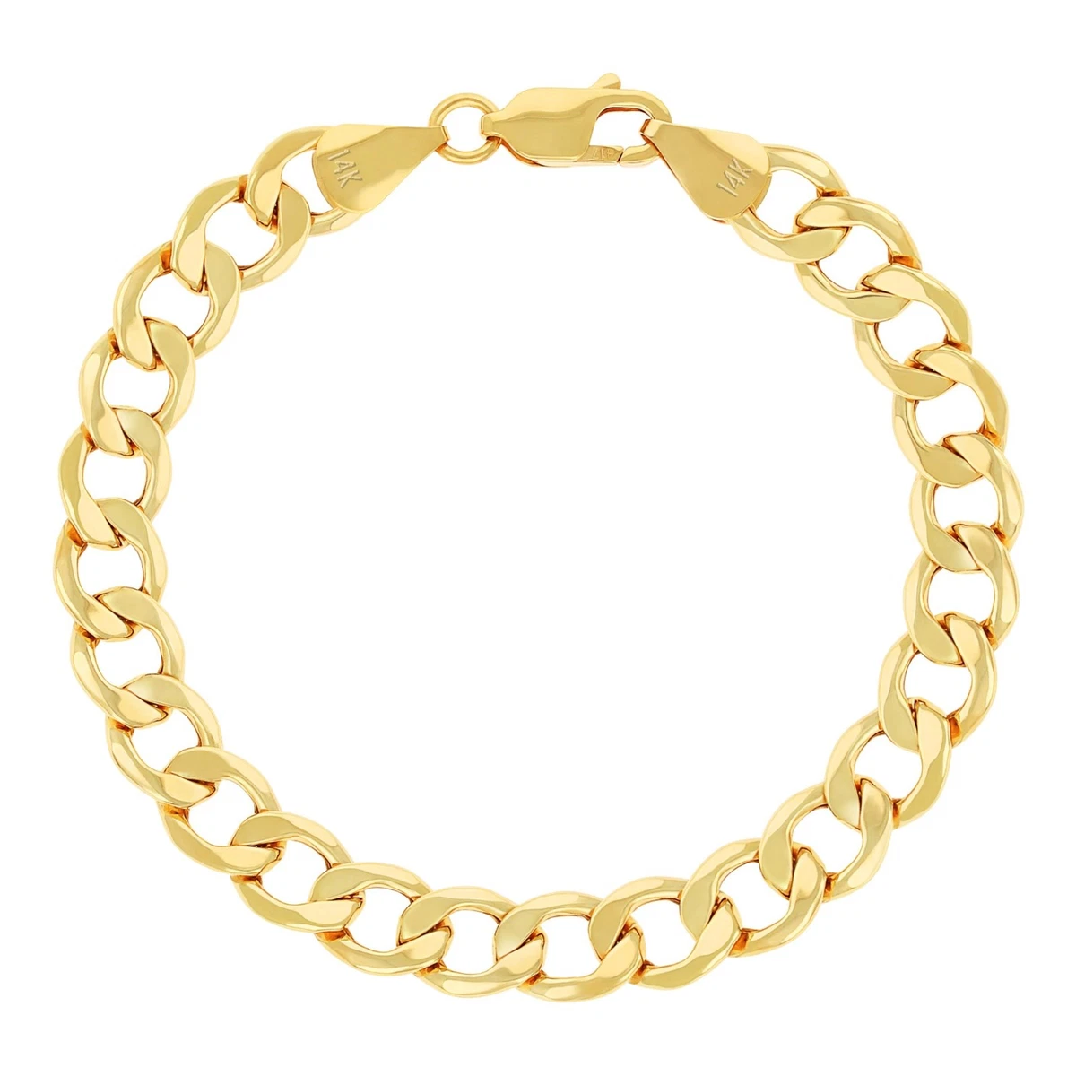 Pulseras De Eslabón Cubano De Oro Amarillo De 14k Para Hombre