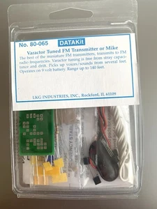 DATAKit 80-065 Varactor Tuned FM Transmisor o Kit Mike. LKG Industries - Imagen 1 de 5