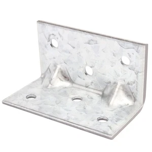 20 PCS 2-3/8" x 2-3/8" x 1-1/4" Steel L Right Angle Bracket, Reinforcing Rib ... - Picture 1 of 3