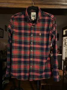 Camicia di flanella a quadri accogliente cabina flanella Kiel James Patrick uomo piccola Natale - Foto 1 di 13
