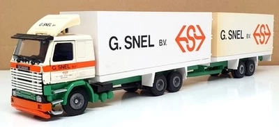 Tekno escala 1/50 62961 - Camión y remolque Scania (G. SNEL) blanco/naranja/verde Foto 1 de 4