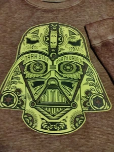 Herren Star Wars Langarm Dark Side Darth Vader T-Shirt Burgund XL Neu - Bild 1 von 3
