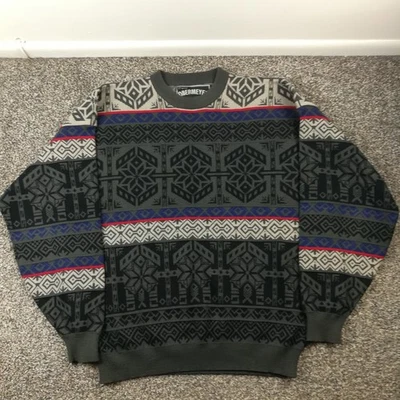 Vintage Obermeyer Sweater Fair Isle Wool Winnipeg Crewneck Pullover Mens XL - Image 1 of 4