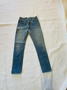 Re/Done Levi Women 26 Inseam 28" Hi Rise Redone Women Medium Wash Whiskered $375 - Picture 1 of 4