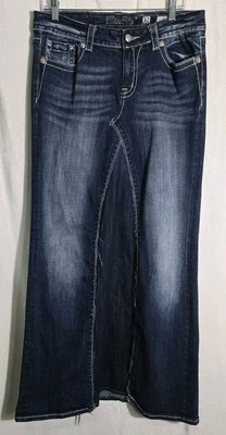 Maxi falda lápiz de mezclilla Miss Me JP5358B3 para mujer 32 envejecida reciclada Foto 1 de 4