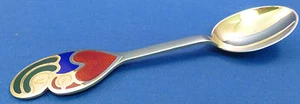 A.MICHELSEN DENMARK STERLING & ENAMELED COLLECTOR SPOON-CHRISTMAS 1968 - Picture 1 of 4